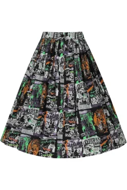 Hell Bunny Be Afraid 50's Skirt Black Best