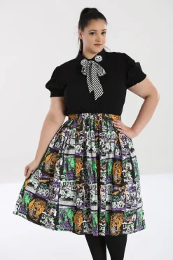 Hell Bunny Be Afraid 50's Skirt Black Best