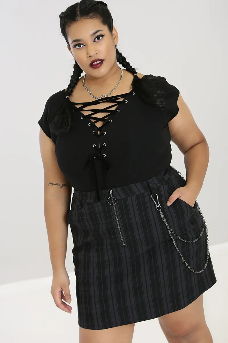 Hell Bunny Belladonna Top Black Outlet