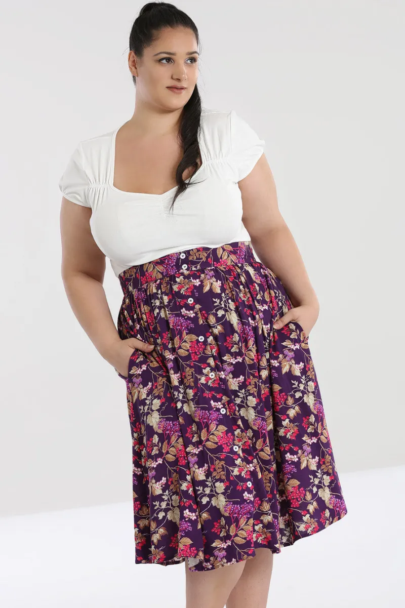 Hell Bunny Berry Crush Skirt Purple Online