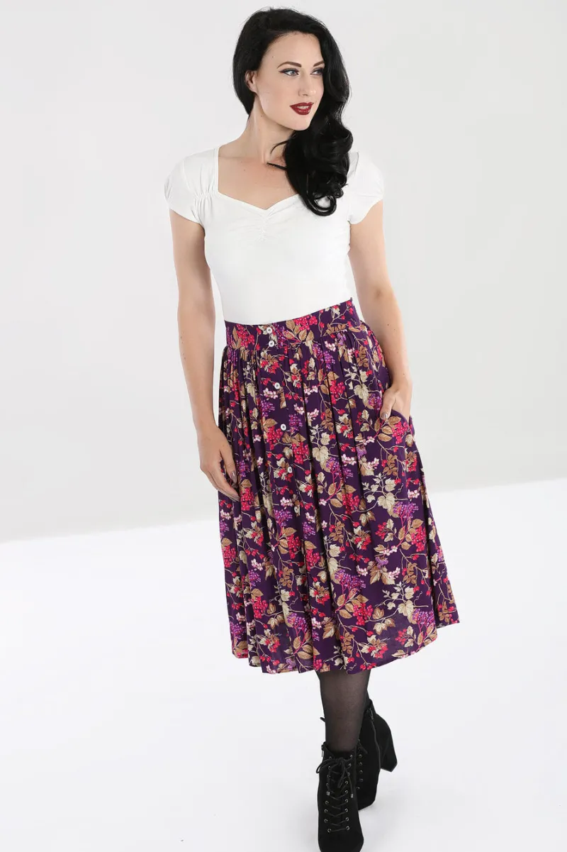 Hell Bunny Berry Crush Skirt Purple Online
