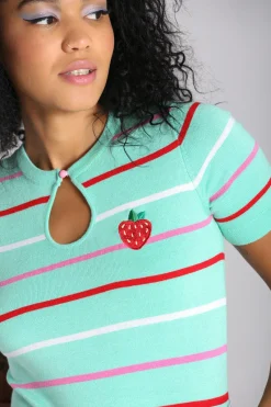 Hell Bunny Berry Cute Top Mint Discount