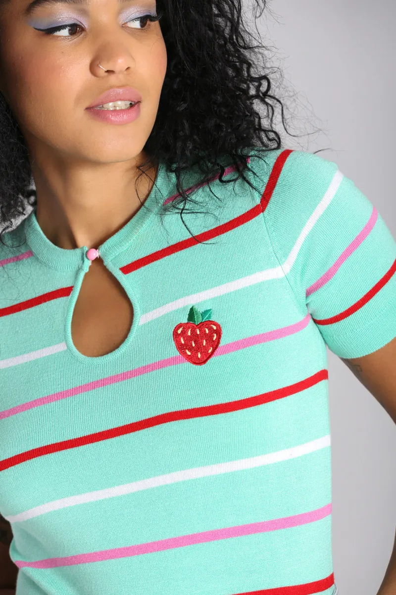 Hell Bunny Berry Cute Top Mint Discount