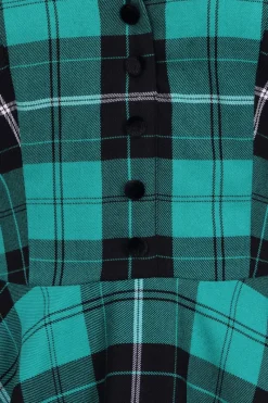 Hell Bunny Beryl Mid Dress Green Hot