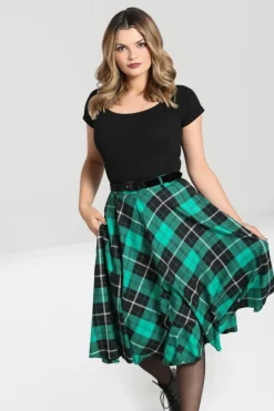 Hell Bunny Beryl Skirt Green Sale