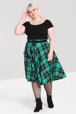 Hell Bunny Beryl Skirt Green Sale