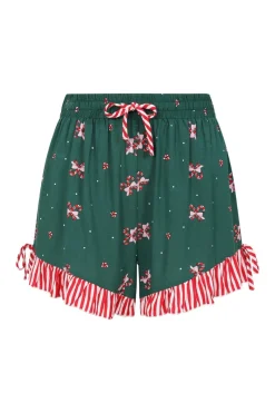 Hell Bunny Beth Shorts Green Clearance