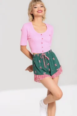 Hell Bunny Beth Shorts Green Clearance