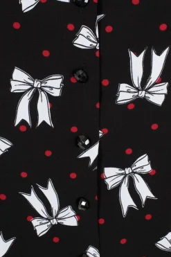 Hell Bunny Bobbie Blouse Black Best