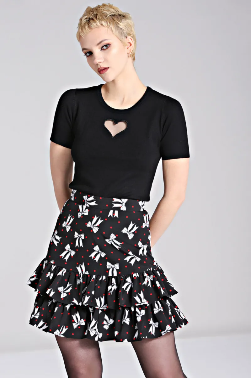 Hell Bunny Bobbie Skirt Black New