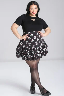 Hell Bunny Bobbie Skirt Black New