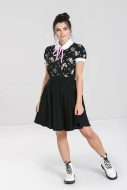 Hell Bunny Bobby Sue Blouse Black Hot