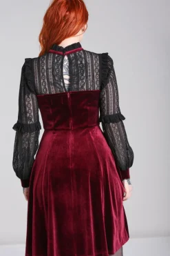 Hell Bunny Bonnie Dress Burgundy Online