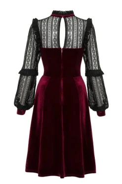 Hell Bunny Bonnie Dress Burgundy Online