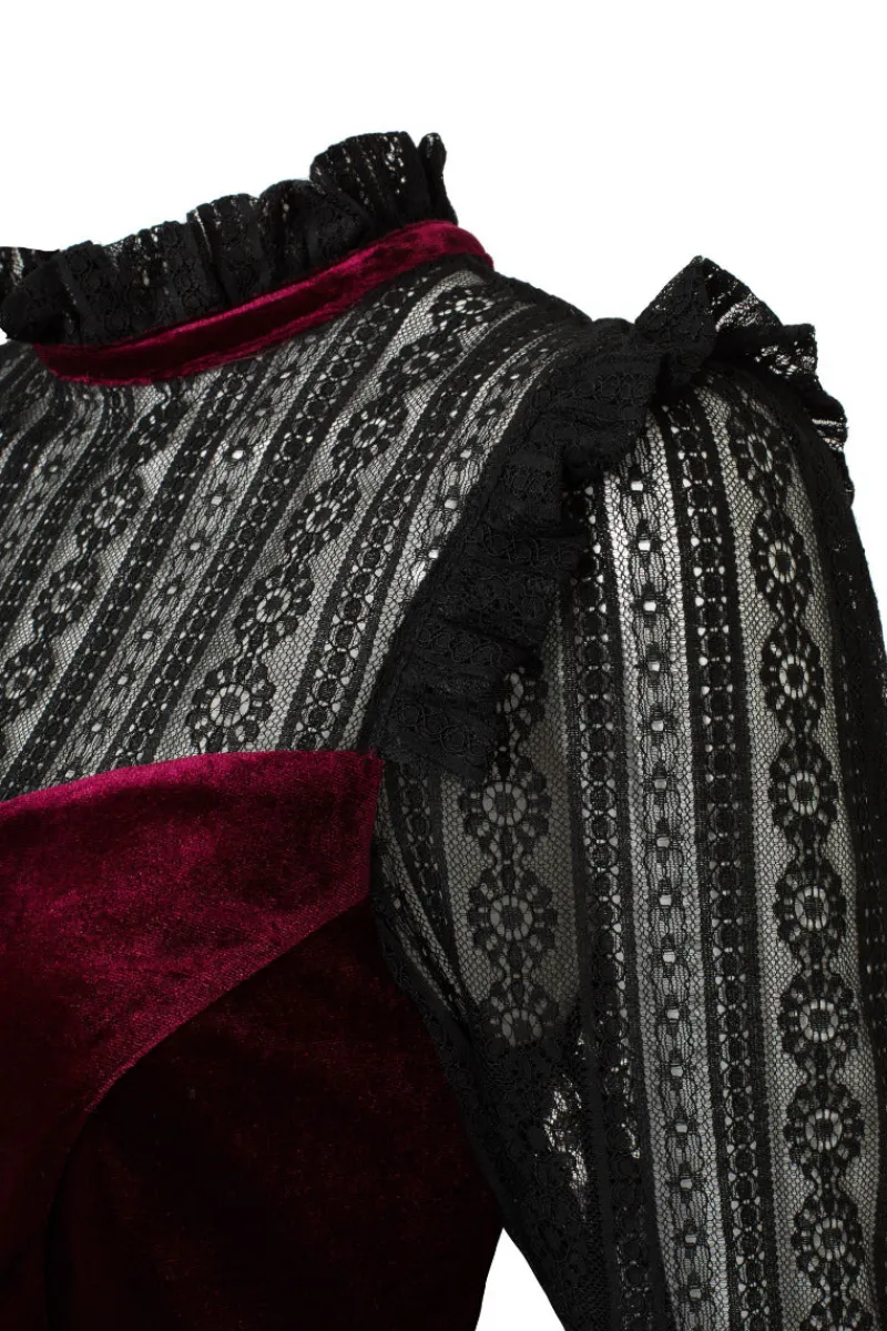 Hell Bunny Bonnie Dress Burgundy Online