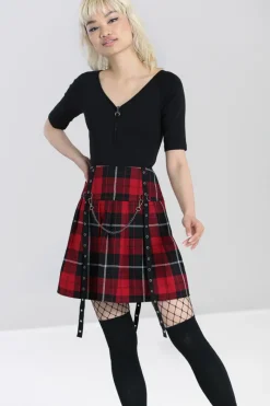 Hell Bunny Brody Mini Skirt Red New