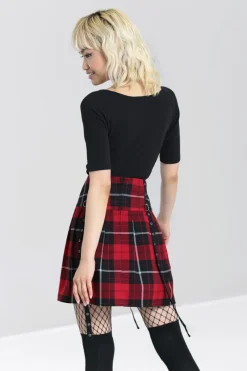Hell Bunny Brody Mini Skirt Red New