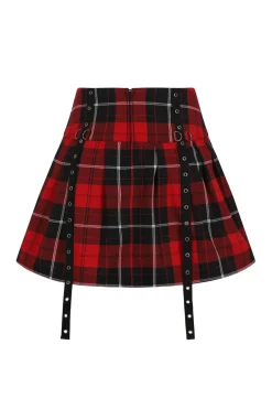 Hell Bunny Brody Mini Skirt Red New