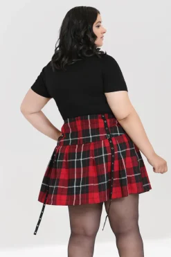 Hell Bunny Brody Mini Skirt Red New