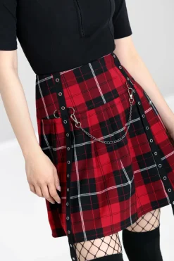 Hell Bunny Brody Mini Skirt Red New