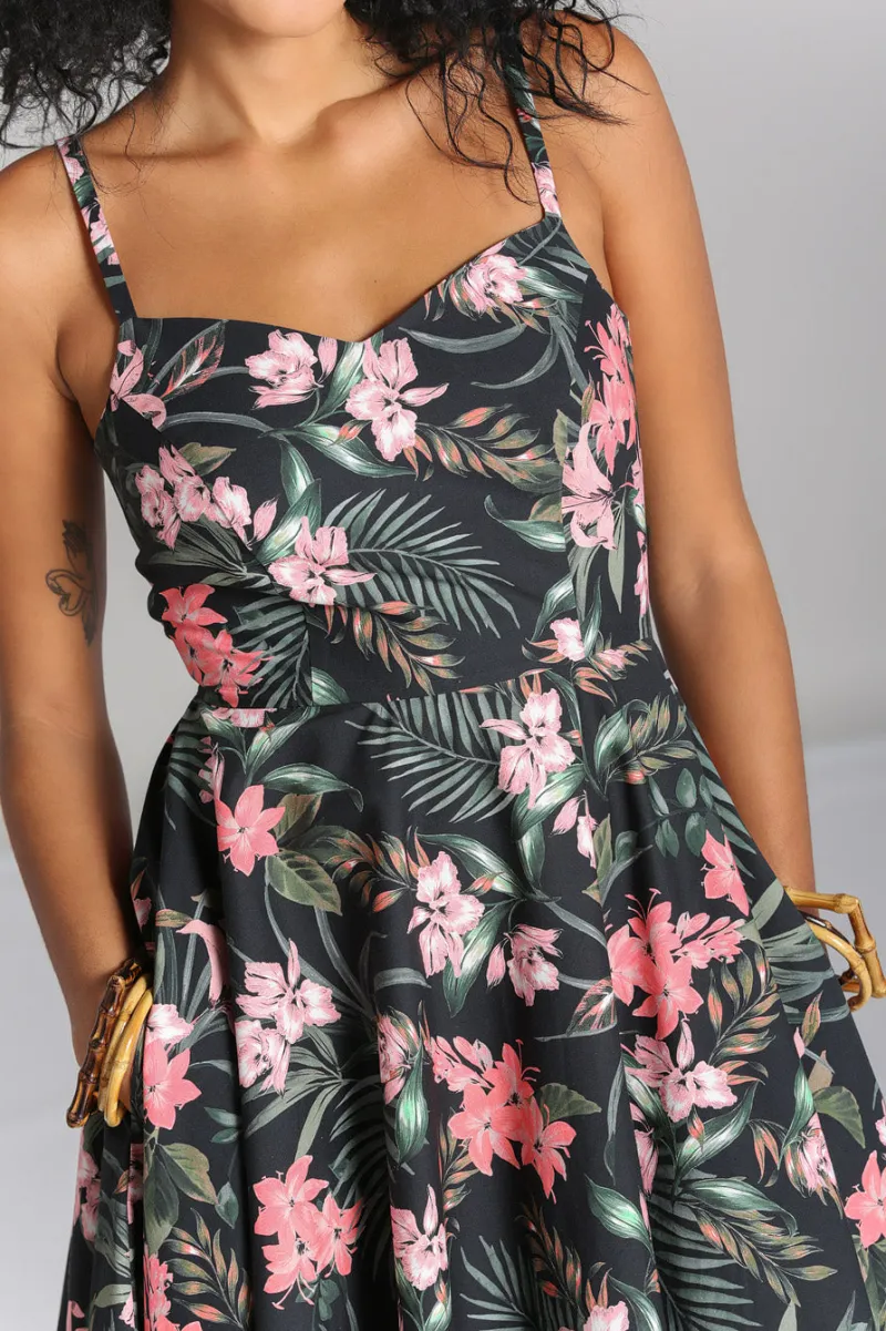 Hell Bunny Calypso Dress Black Hot