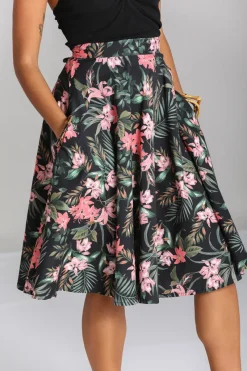 Hell Bunny Calypso Skirt Black Hot