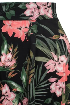 Hell Bunny Calypso Skirt Black Hot