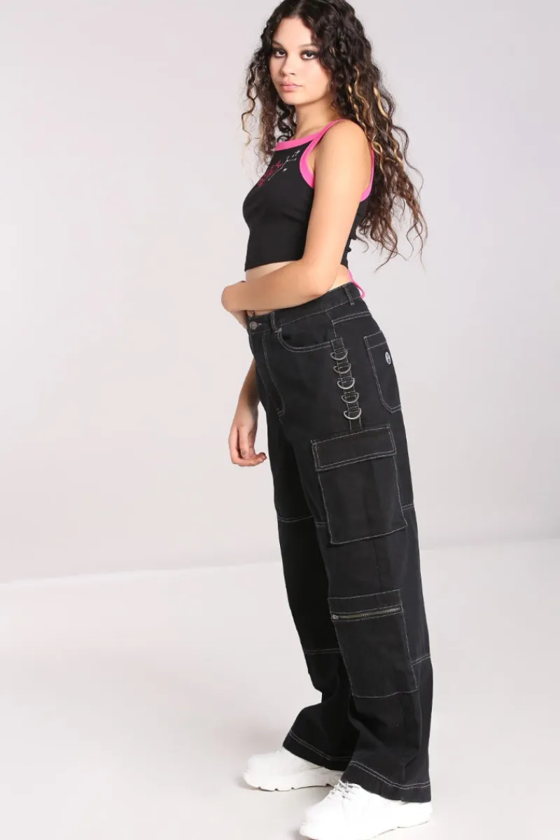 Hell Bunny Cameron Jeans Black Hot