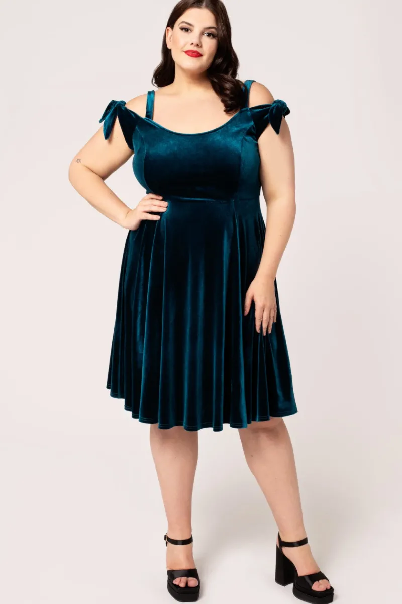 Hell Bunny Carrie Dress Teal Clearance