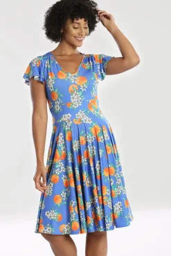 Hell Bunny Castellana Dress Blue New