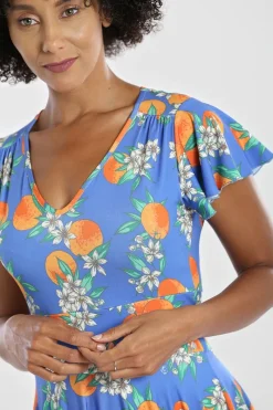 Hell Bunny Castellana Dress Blue New