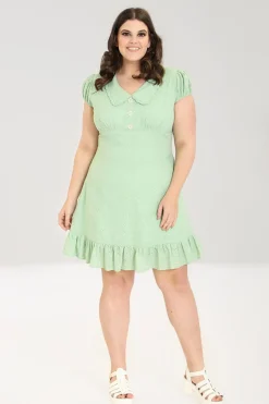 Hell Bunny Celia Mini Dress Mint Outlet