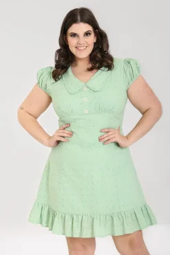 Hell Bunny Celia Mini Dress Mint Outlet