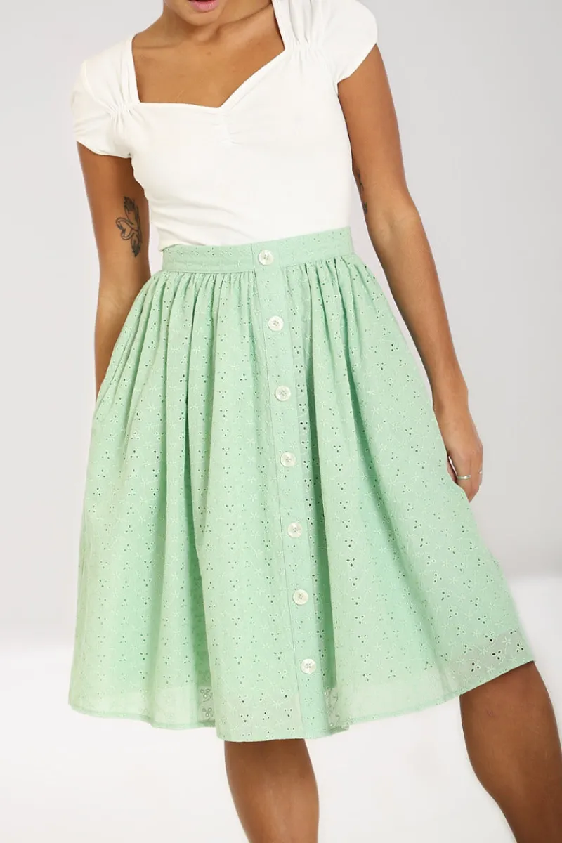 Hell Bunny Celia 50's Skirt Mint Outlet