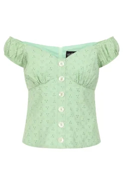 Hell Bunny Celia Top Mint Discount