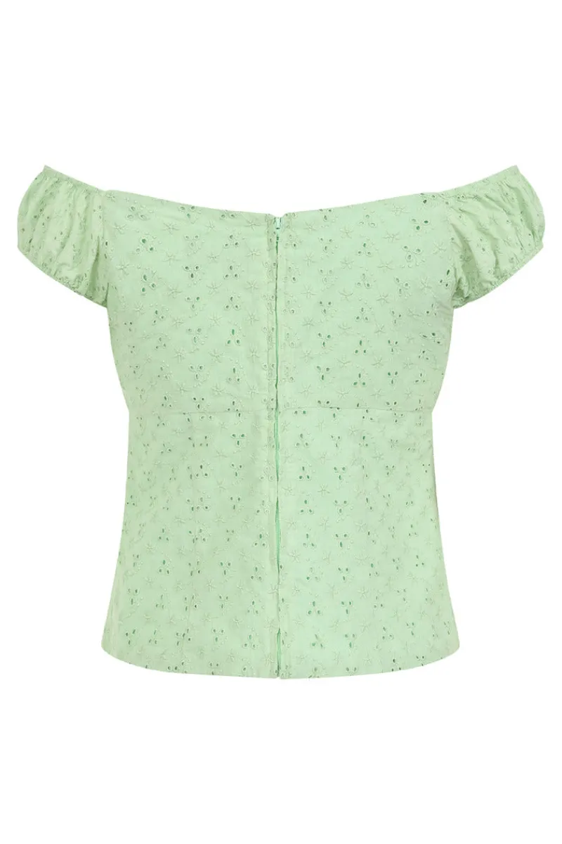 Hell Bunny Celia Top Mint Discount