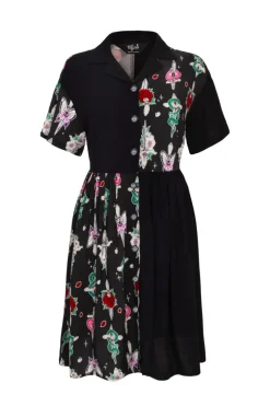 Hell Bunny Cersei Knee Dress Black