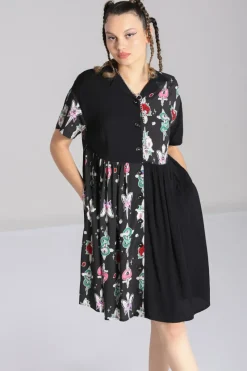 Hell Bunny Cersei Knee Dress Black