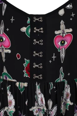 Hell Bunny Cersei Maxi Dress Black Discount