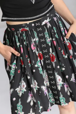 Hell Bunny Cersei Skirt Black Discount