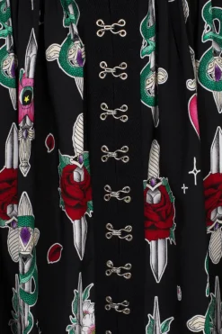 Hell Bunny Cersei Skirt Black Discount