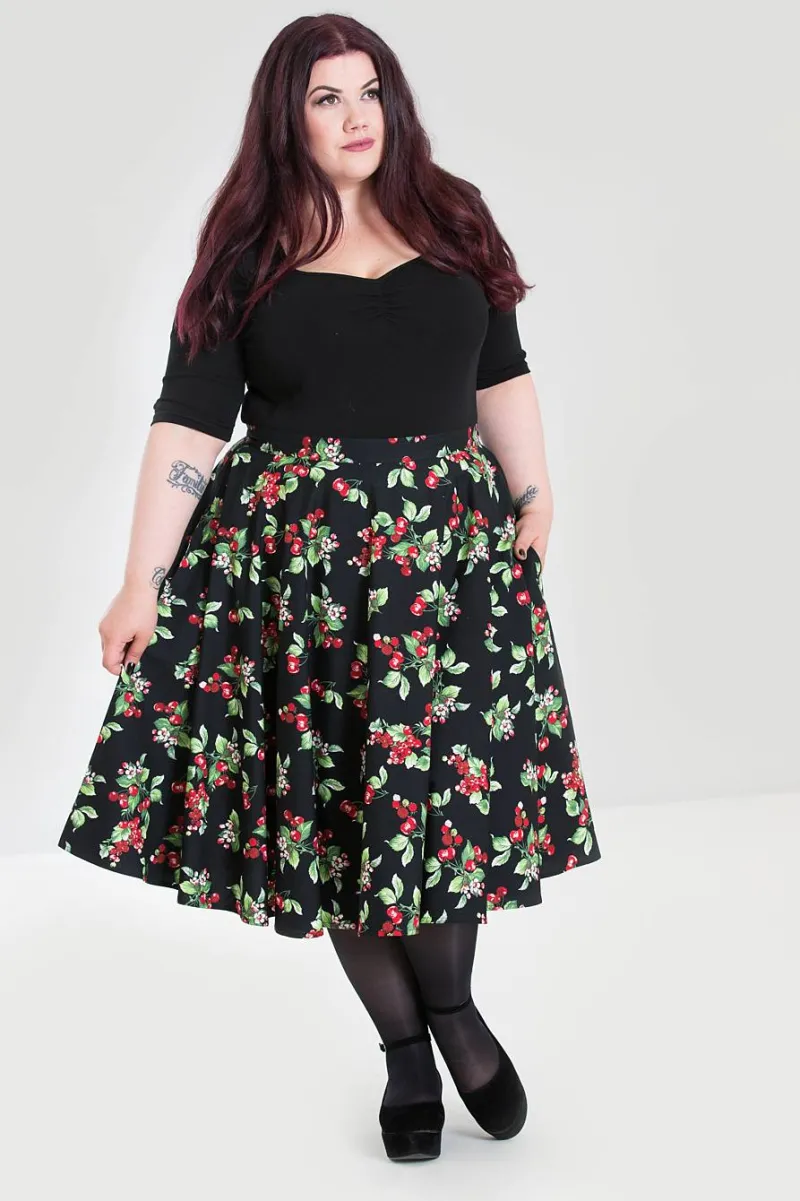 Hell Bunny Cherie 50's Skirt Black Sale