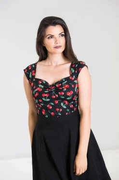 Hell Bunny Cherry Pie Top Black Online