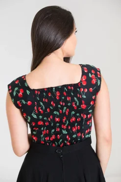 Hell Bunny Cherry Pie Top Black Online