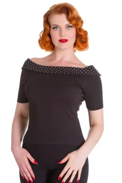 Hell Bunny Chloe Top Black Outlet