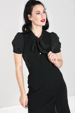 Hell Bunny Claire Pinafore Dress Black Best
