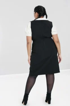 Hell Bunny Claire Pinafore Dress Black Best