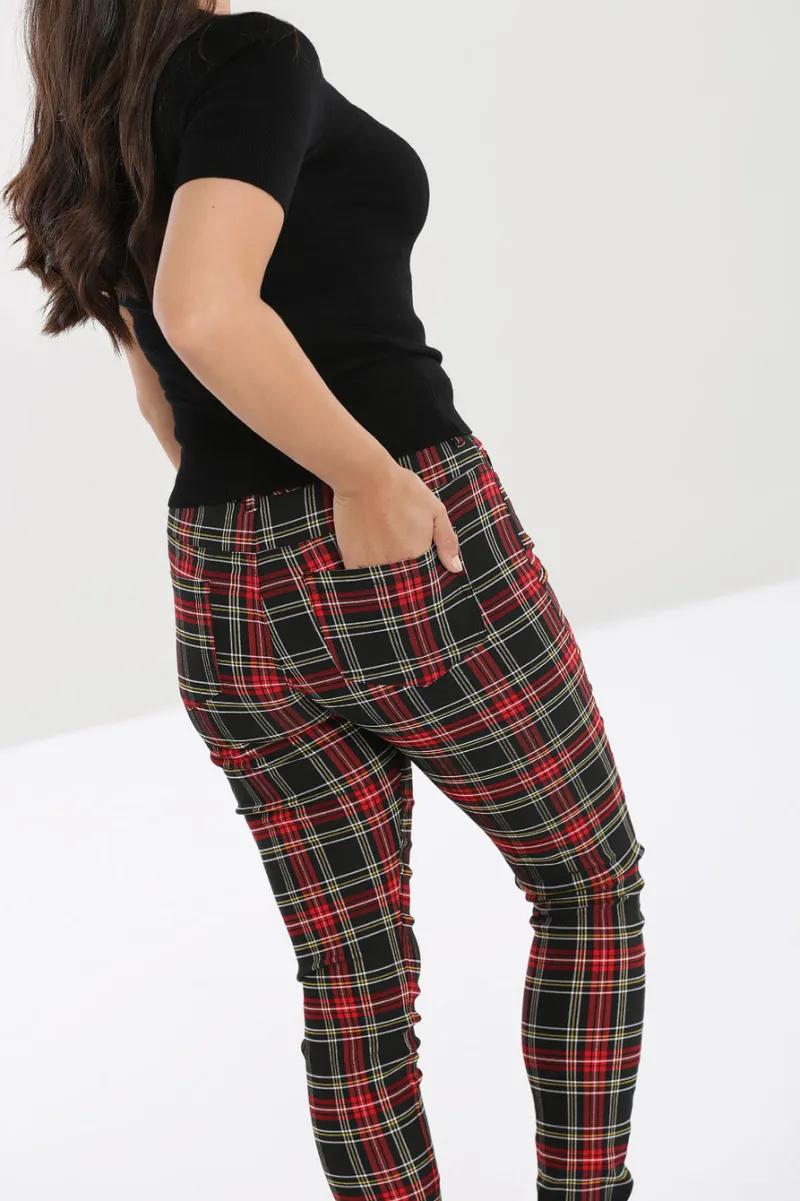 Hell Bunny Clash Skinny Trousers Discount