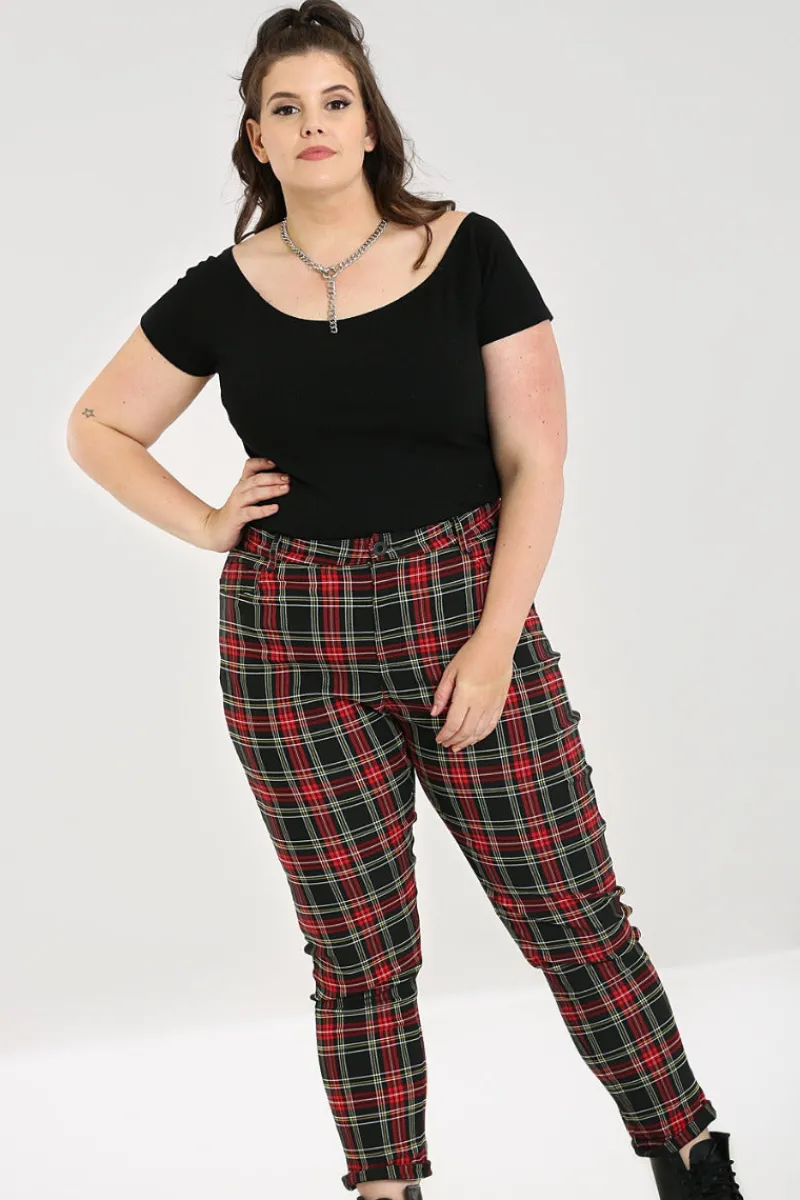 Hell Bunny Clash Skinny Trousers Discount