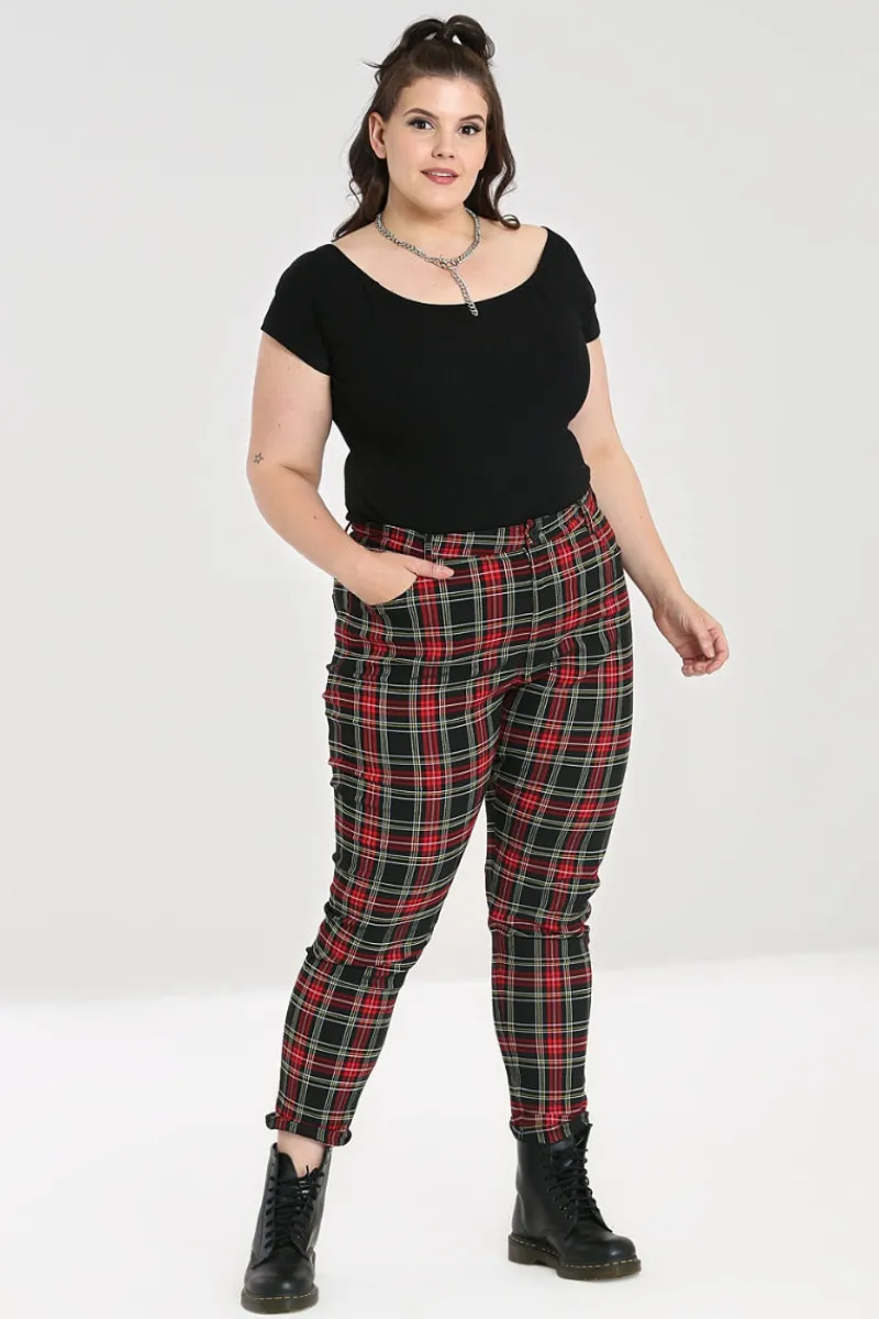 Hell Bunny Clash Skinny Trousers Discount
